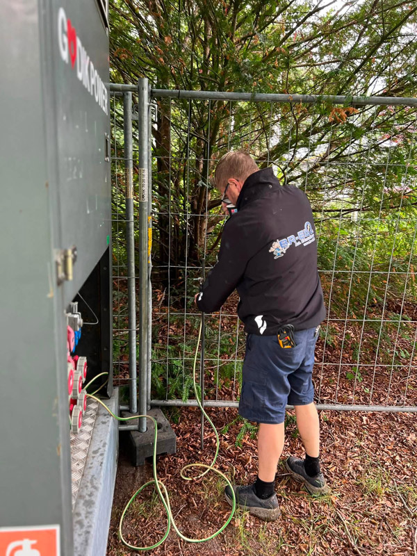 Midlertidige elinstallationer til Varde Open Air – udført af BR-EL A/S, en andelshaver i TS-gruppen.
