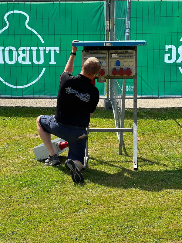 Midlertidige elinstallationer til Varde Open Air – udført af BR-EL A/S, en andelshaver i TS-gruppen.