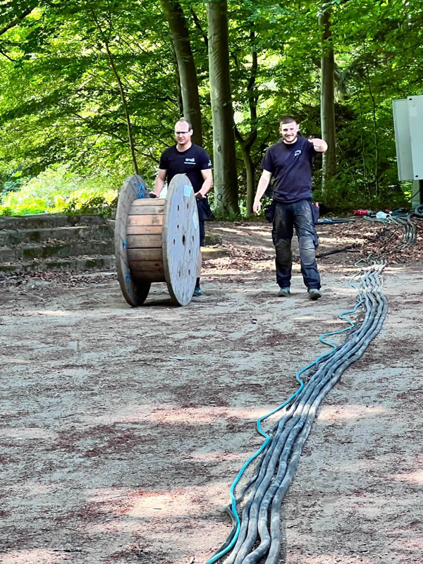 Midlertidige elinstallationer til Varde Open Air – udført af BR-EL A/S, en andelshaver i TS-gruppen.